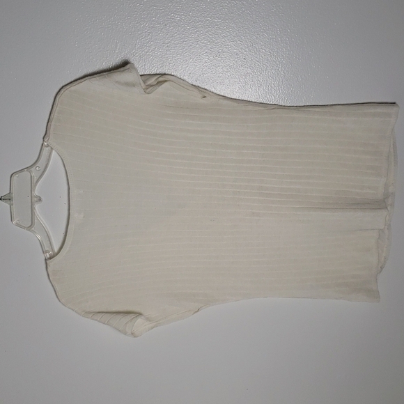 7th Ave NY&CO white twist front blouse sweater top. Women's size large. - Picture 6 of 6